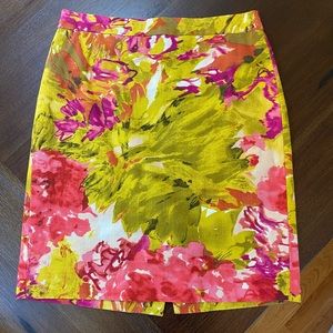 J.Crew size 2 gorgeous watercolor skirt.